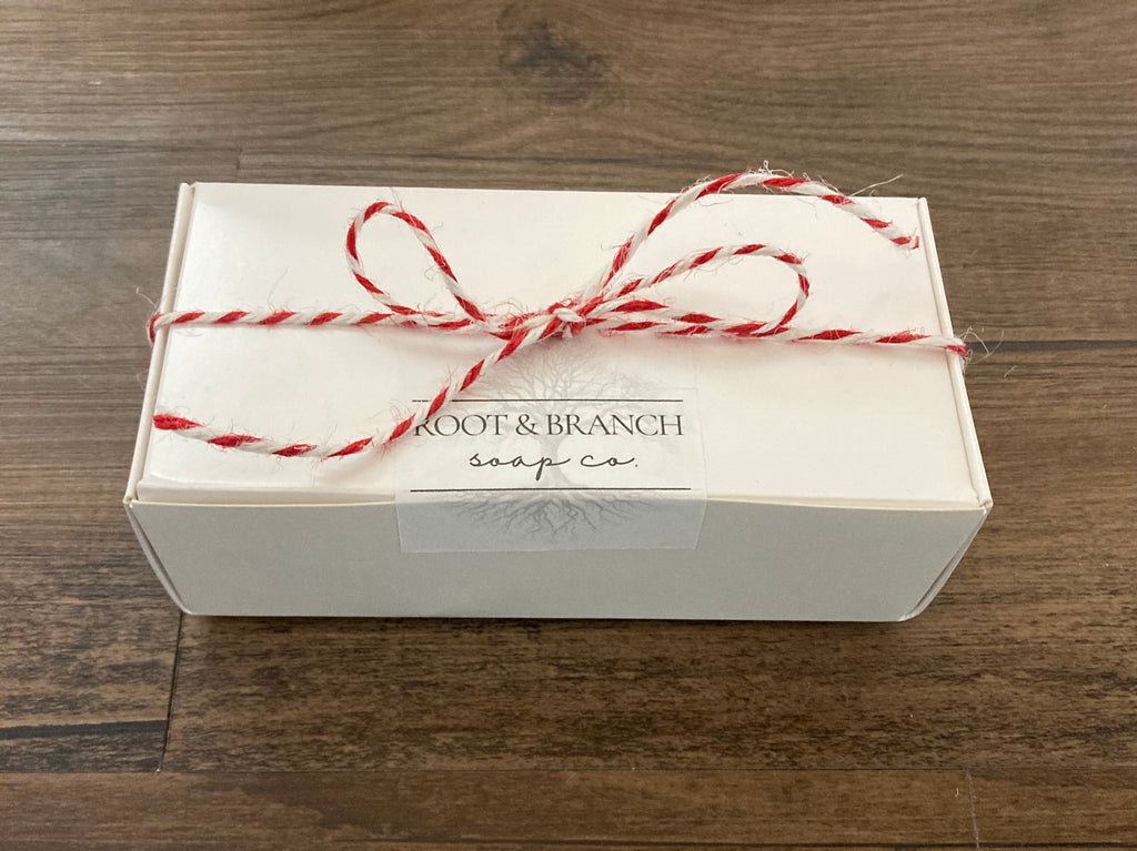 Sugar Scrub 4 oz, Bath Salts 4 oz - Christmas Bath Gift Set, 2 items