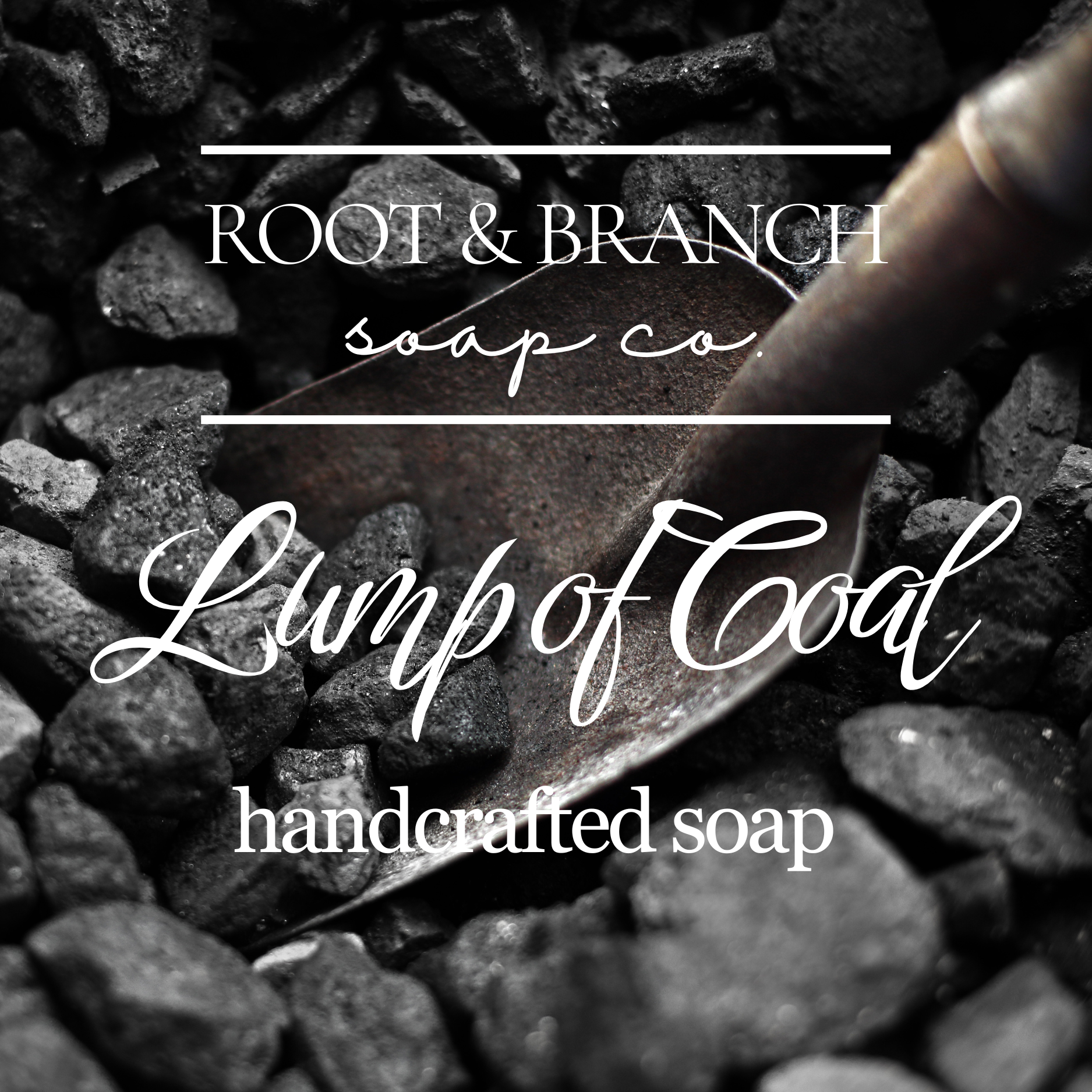 Lump of Coal, 1.5+ oz soap stocking stuffer- Vanilla Mint, Peppermint scented, colored with activated charcoal