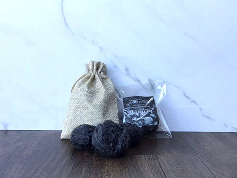 Lump of Coal, 1.5+ oz soap stocking stuffer- Vanilla Mint, Peppermint scented, colored with activated charcoal