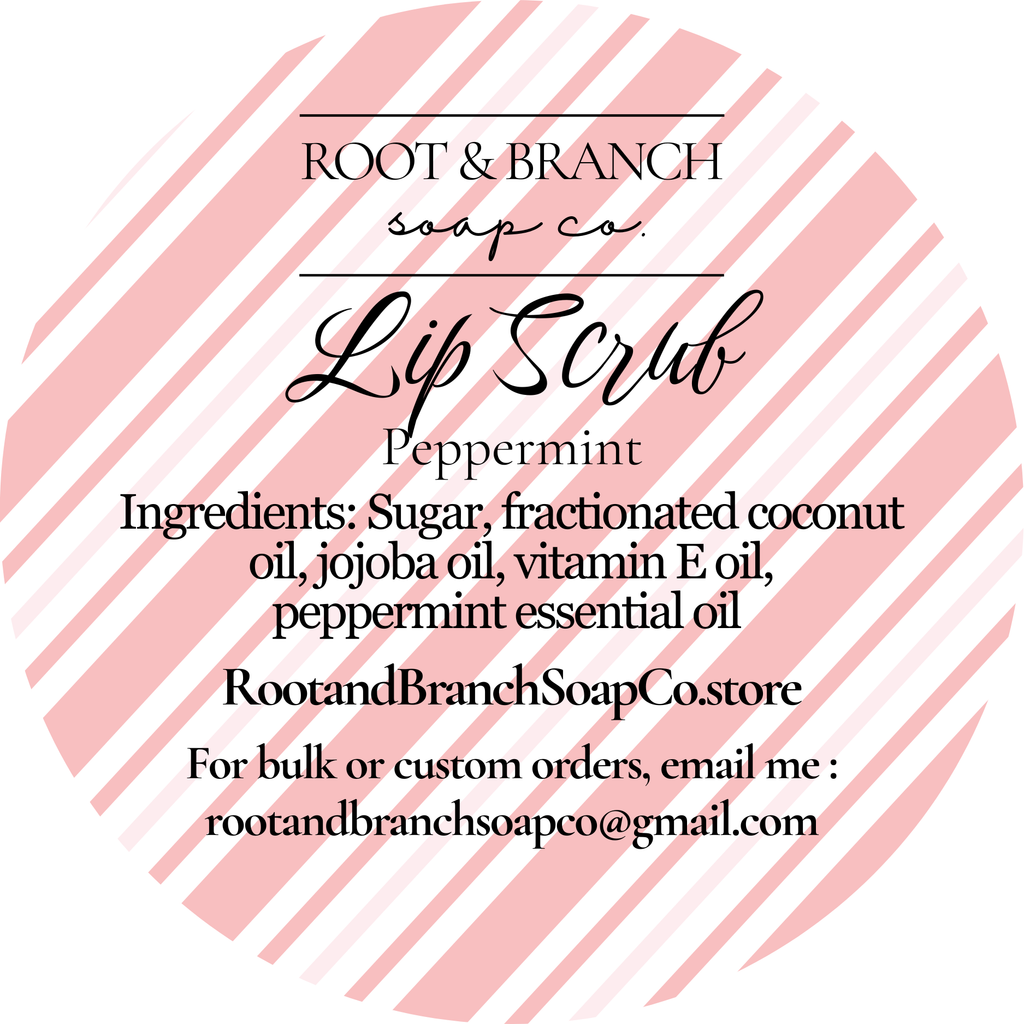 Lip Scrub 1 oz- Peppermint, Vanilla Mint, red, white, green, Christmas gift, Stocking Stuffer