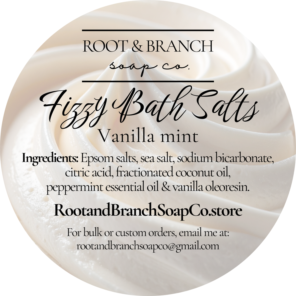 Fizzy Bath Salts 4 oz- Christmas Gift, Stocking Stuffer