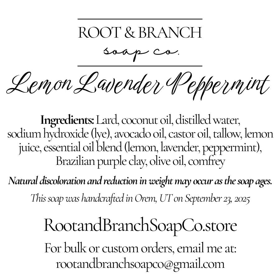 Lemon Lavender Peppermint Soap