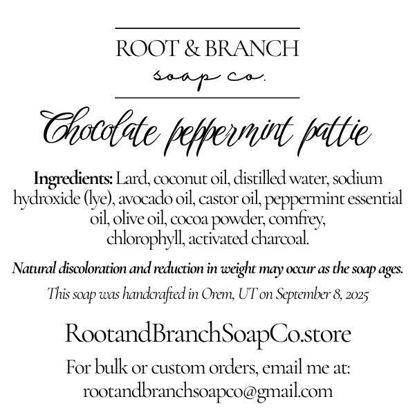 Chocolate Peppermint Pattie Soap