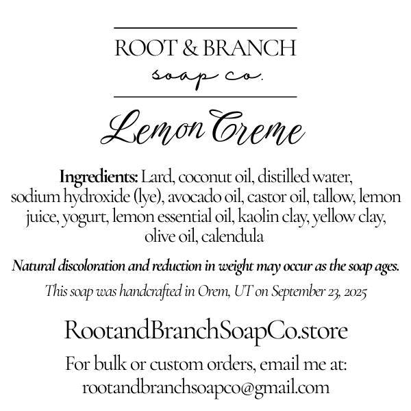 Lemon Creme Soap