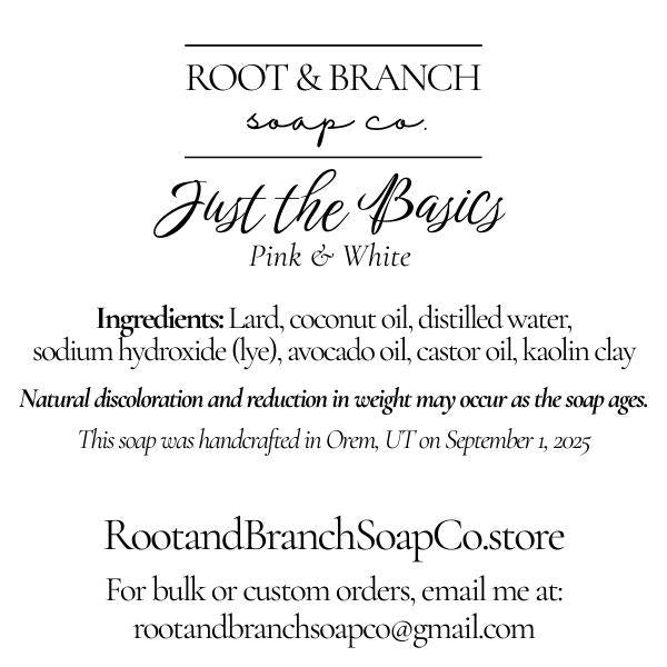 Just the Basics, pink clay, unscented